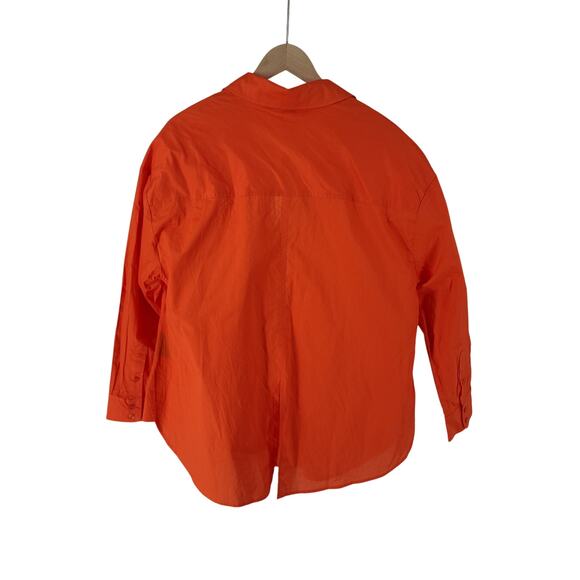 Sanctuary Slit back tunic button up ladies blouse orange Size 1x Office Fall - Picture 4 of 9